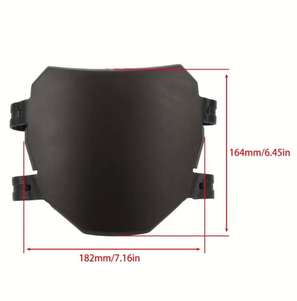 Black Front fender & plate