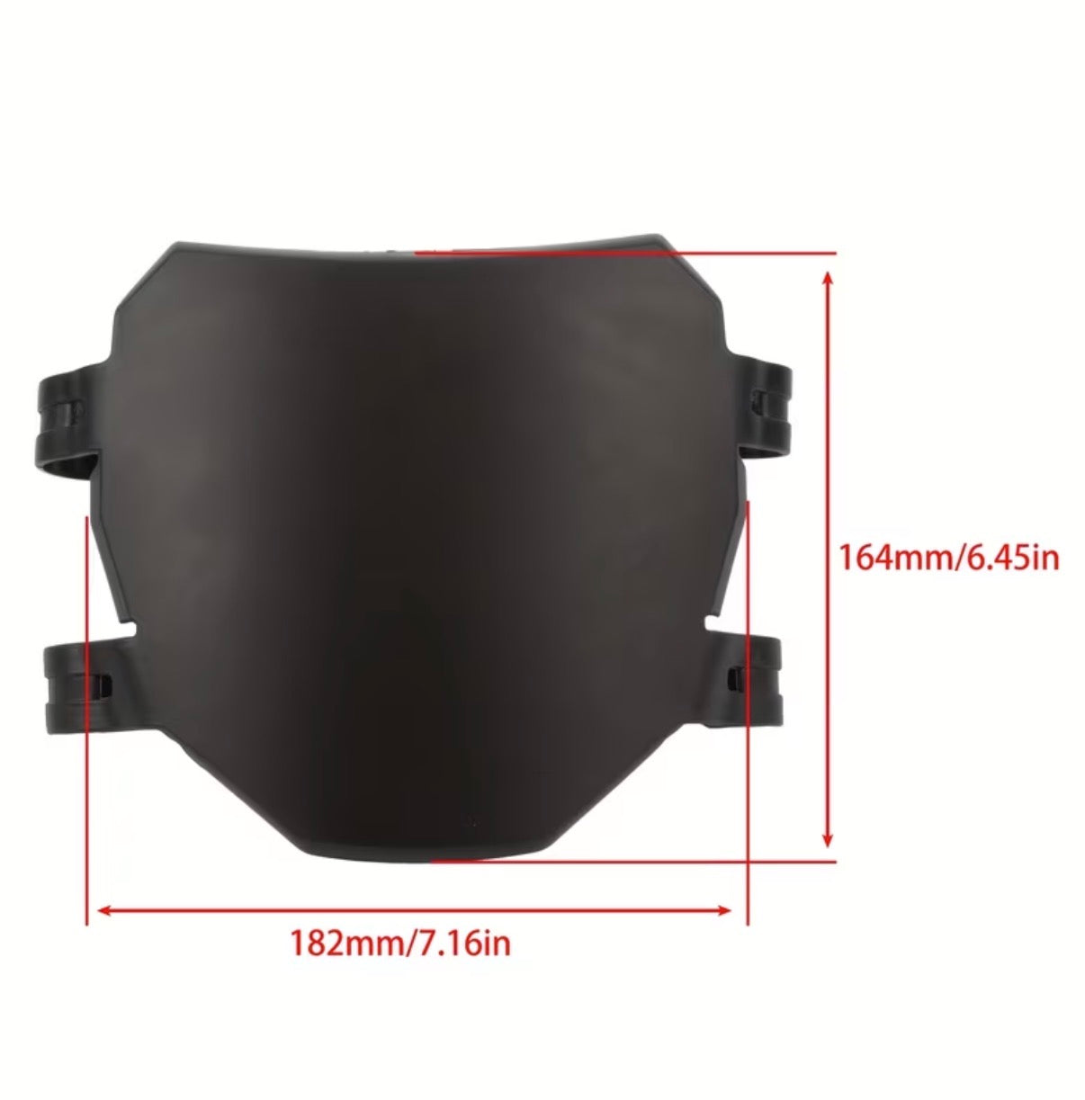 Black Front fender & plate