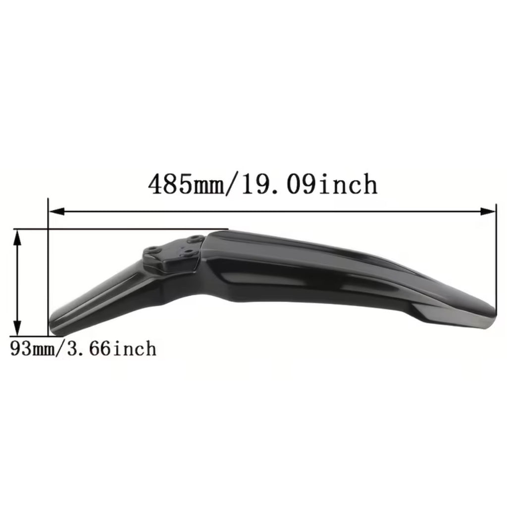 Black Front fender & plate